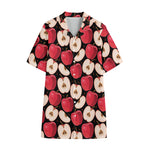 Apple Pattern Print Cotton Hawaiian Shirt