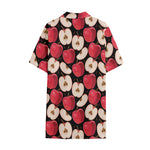 Apple Pattern Print Cotton Hawaiian Shirt