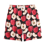 Apple Pattern Print Cotton Shorts