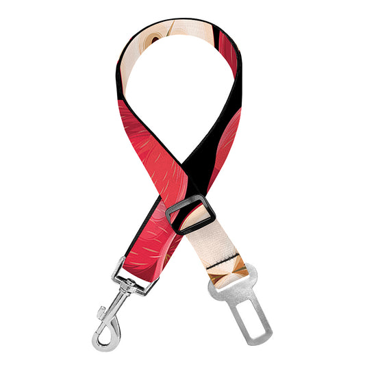 Apple Pattern Print Dog Seat Belt