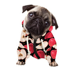 Apple Pattern Print Dog Zip Up Hoodie