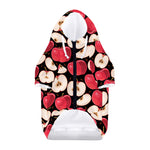 Apple Pattern Print Dog Zip Up Hoodie