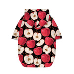 Apple Pattern Print Dog Zip Up Hoodie