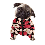 Apple Pattern Print Dog Zip Up Jacket