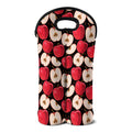 Apple Pattern Print Double Neoprene Wine Tote