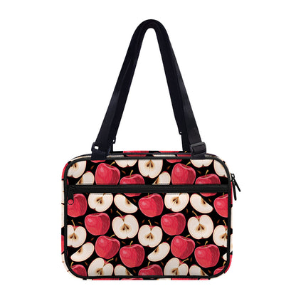 Apple Pattern Print Double Strap Bible Bag