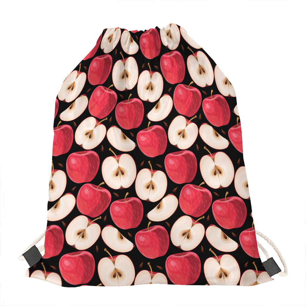 Apple Pattern Print Drawstring Bag