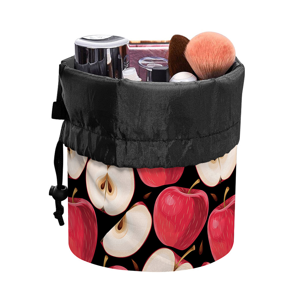 Apple Pattern Print Drawstring Makeup Bag
