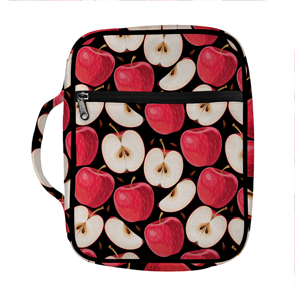 Apple Pattern Print Front Pocket Bible Bag