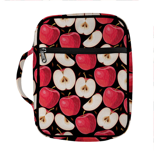 Apple Pattern Print Front Pocket Bible Bag