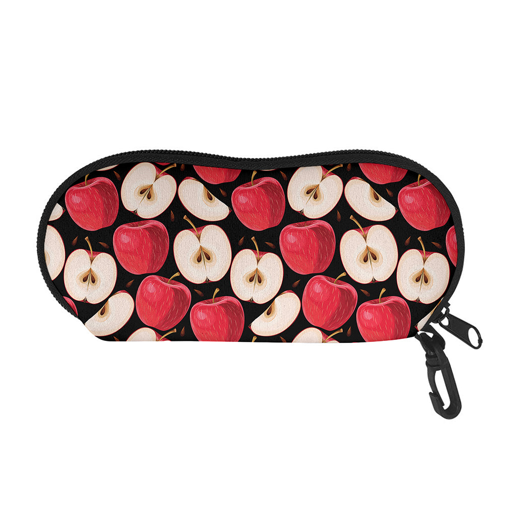 Apple Pattern Print Glasses Case