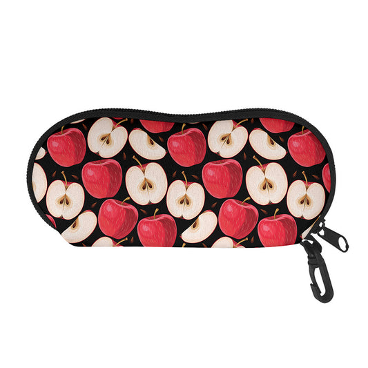 Apple Pattern Print Glasses Case