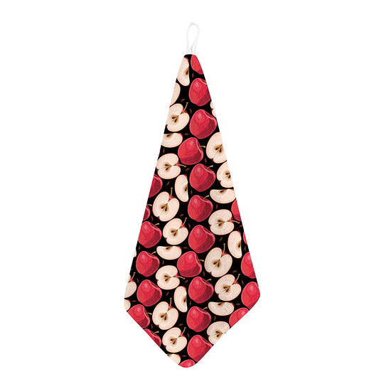 Apple Pattern Print Hand Towel