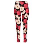 Apple Pattern Print High-Waisted Pocket Leggings
