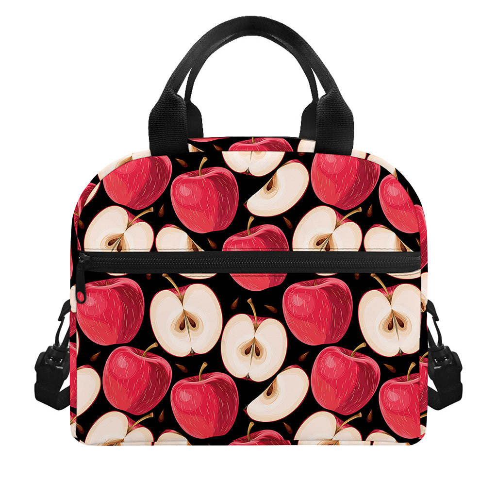 Apple Pattern Print Insulated Lunch Bag