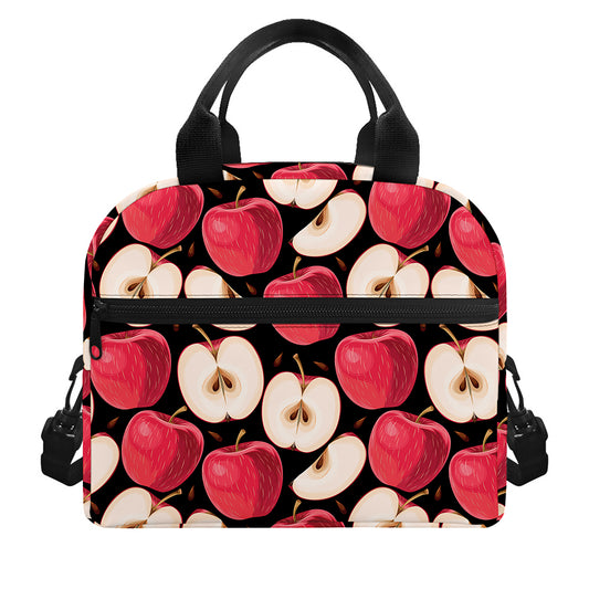 Apple Pattern Print Insulated Lunch Bag