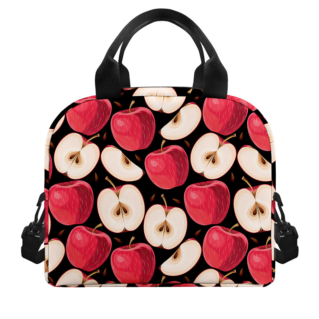 Apple Pattern Print Insulated Lunch Bag