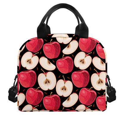 Apple Pattern Print Insulated Lunch Bag
