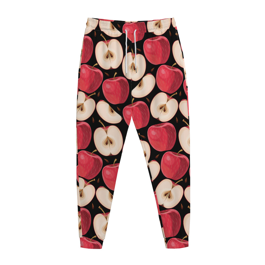 Apple Pattern Print Jogger Pants