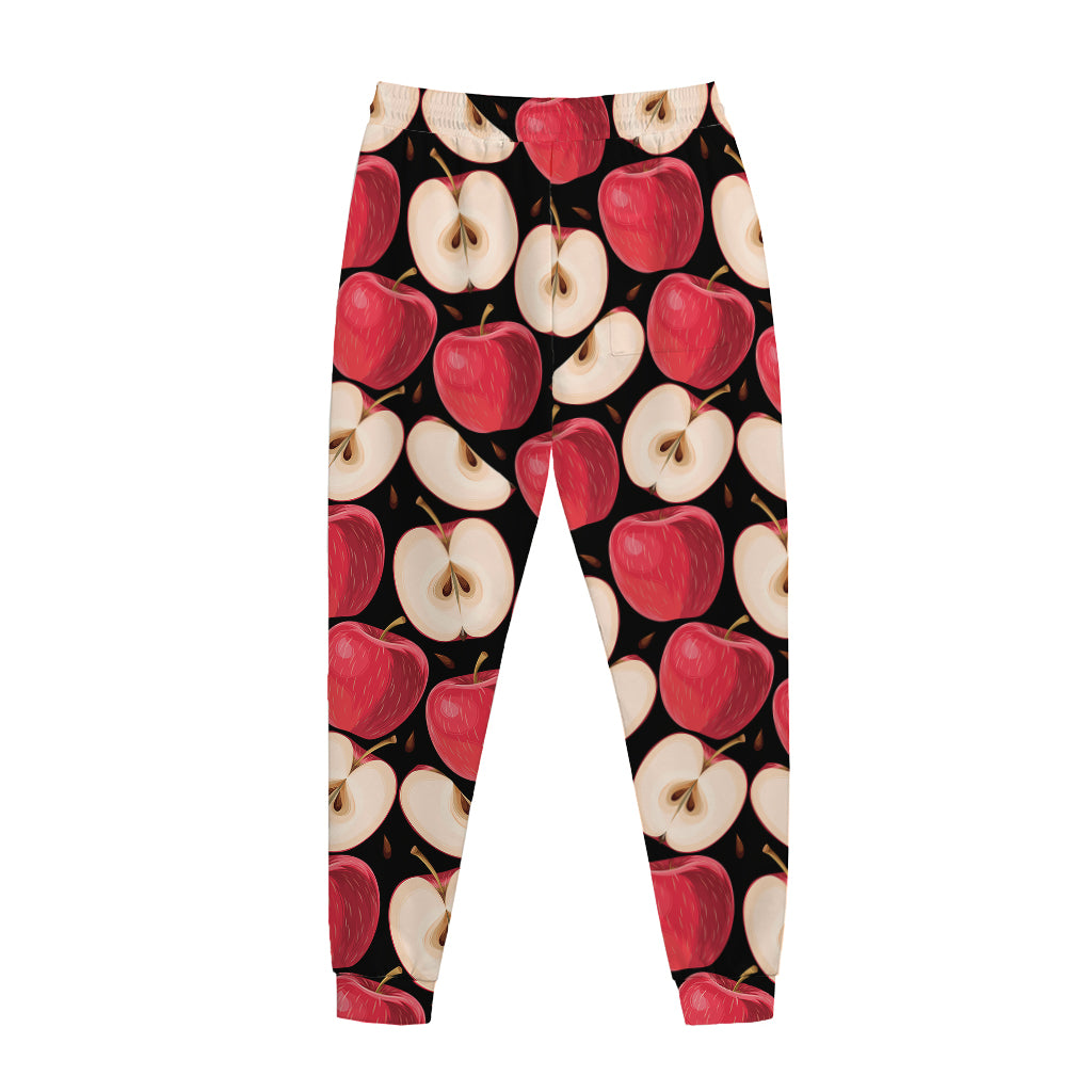 Apple Pattern Print Jogger Pants