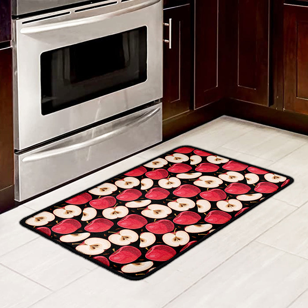 Apple Pattern Print Kitchen Mat