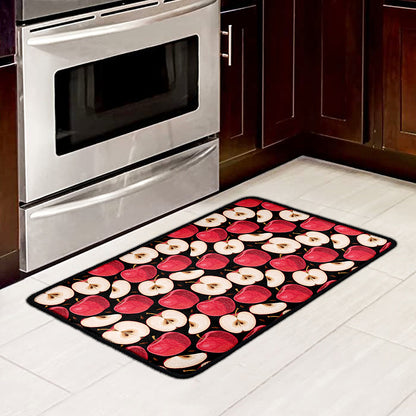 Apple Pattern Print Kitchen Mat