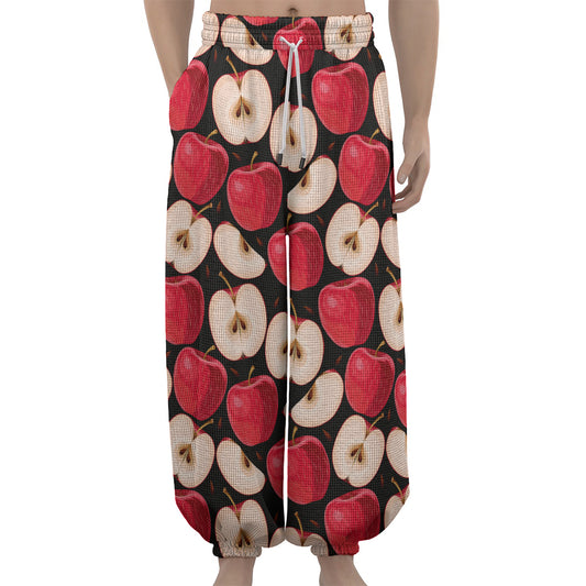 Apple Pattern Print Lantern Pants