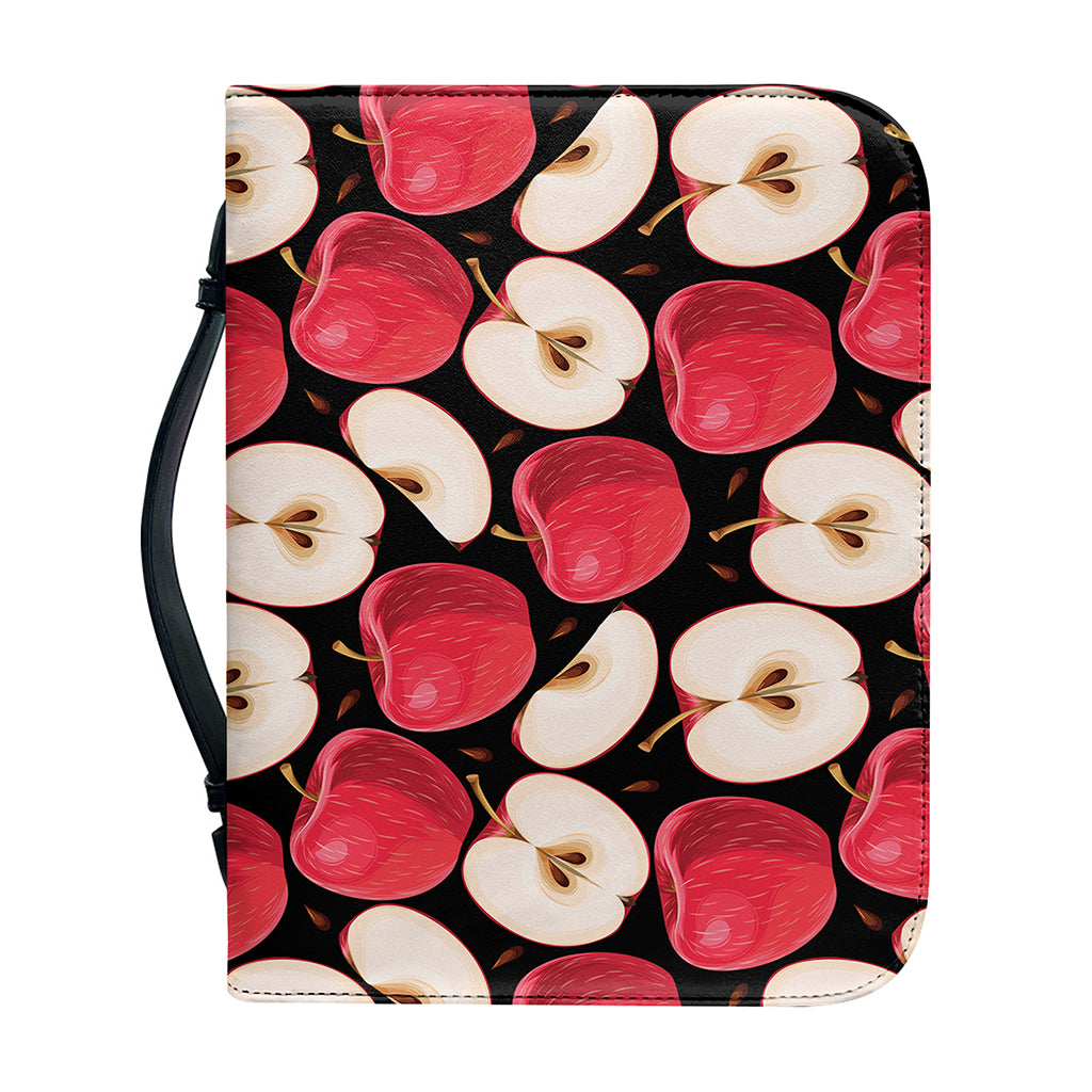 Apple Pattern Print Leather Bible Cover