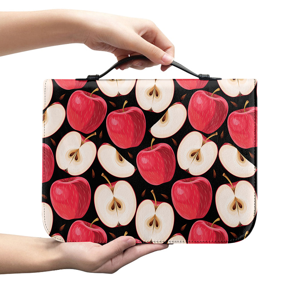 Apple Pattern Print Leather Bible Cover