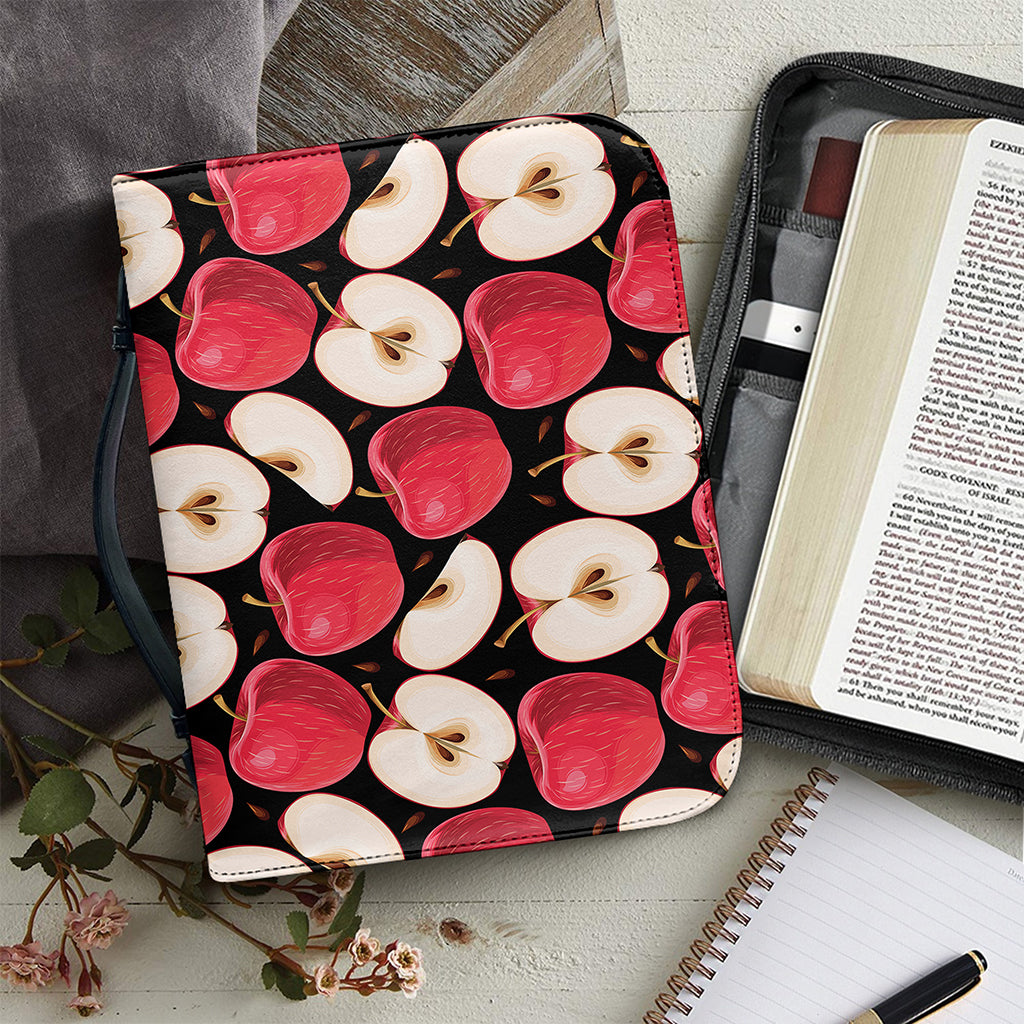 Apple Pattern Print Leather Bible Cover