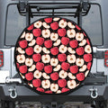 Apple Pattern Print Leather Spare Tire Cover