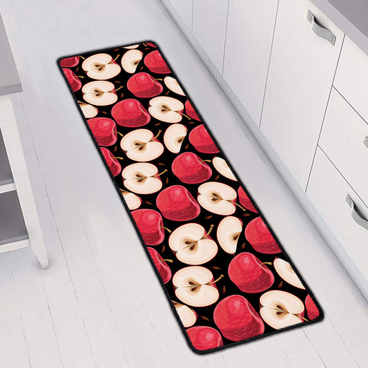 Apple Pattern Print Long Kitchen Mat