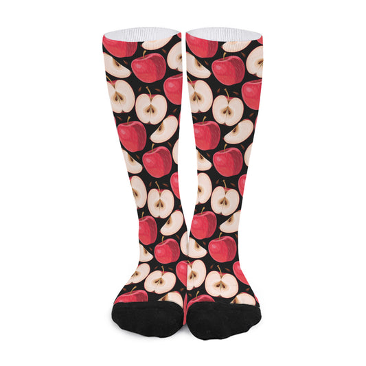 Apple Pattern Print Long Socks