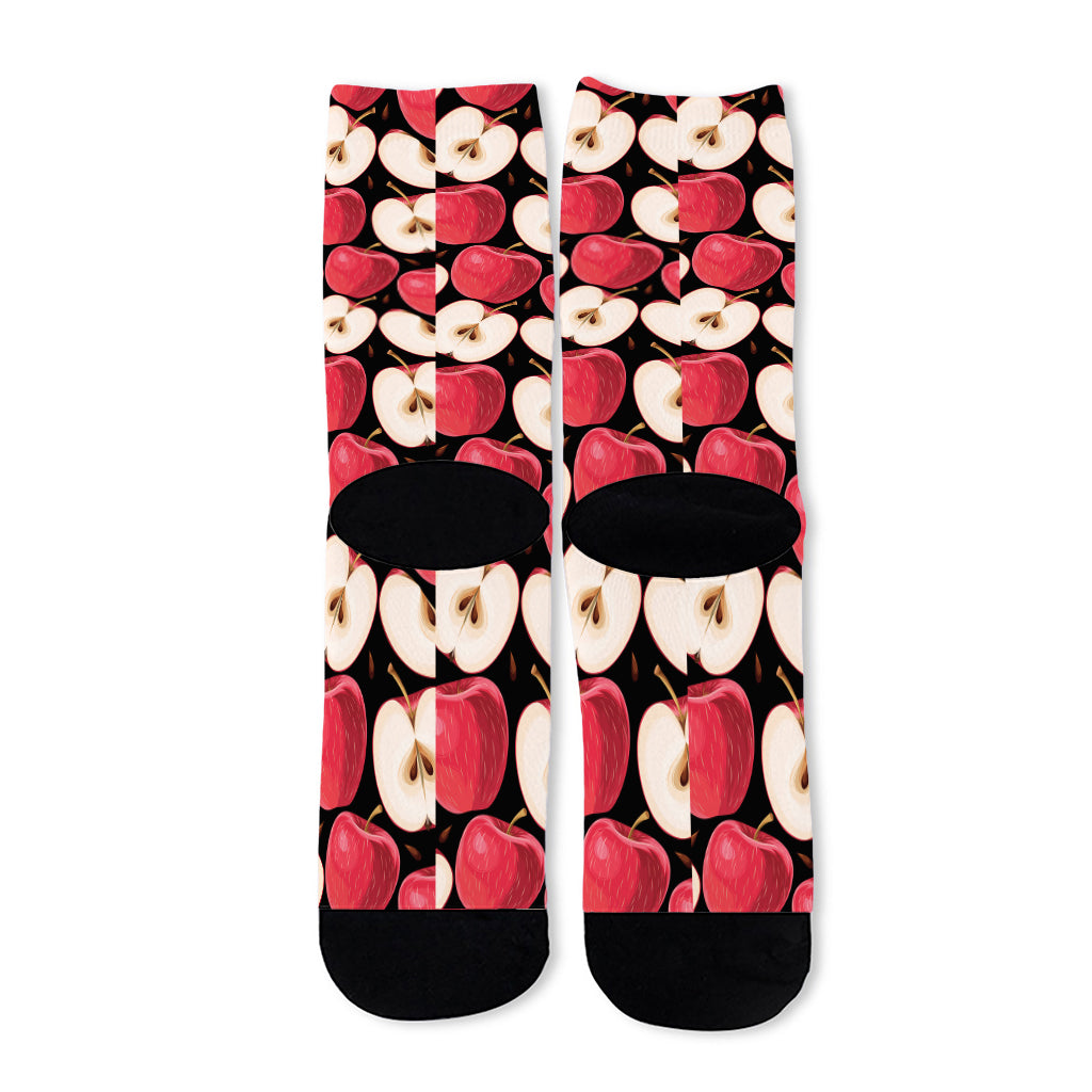 Apple Pattern Print Long Socks