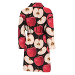 Apple Pattern Print Men's Bathrobe