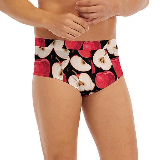 Apple Pattern Print Men's Briefs