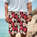 Apple Pattern Print Men's Cargo Shorts