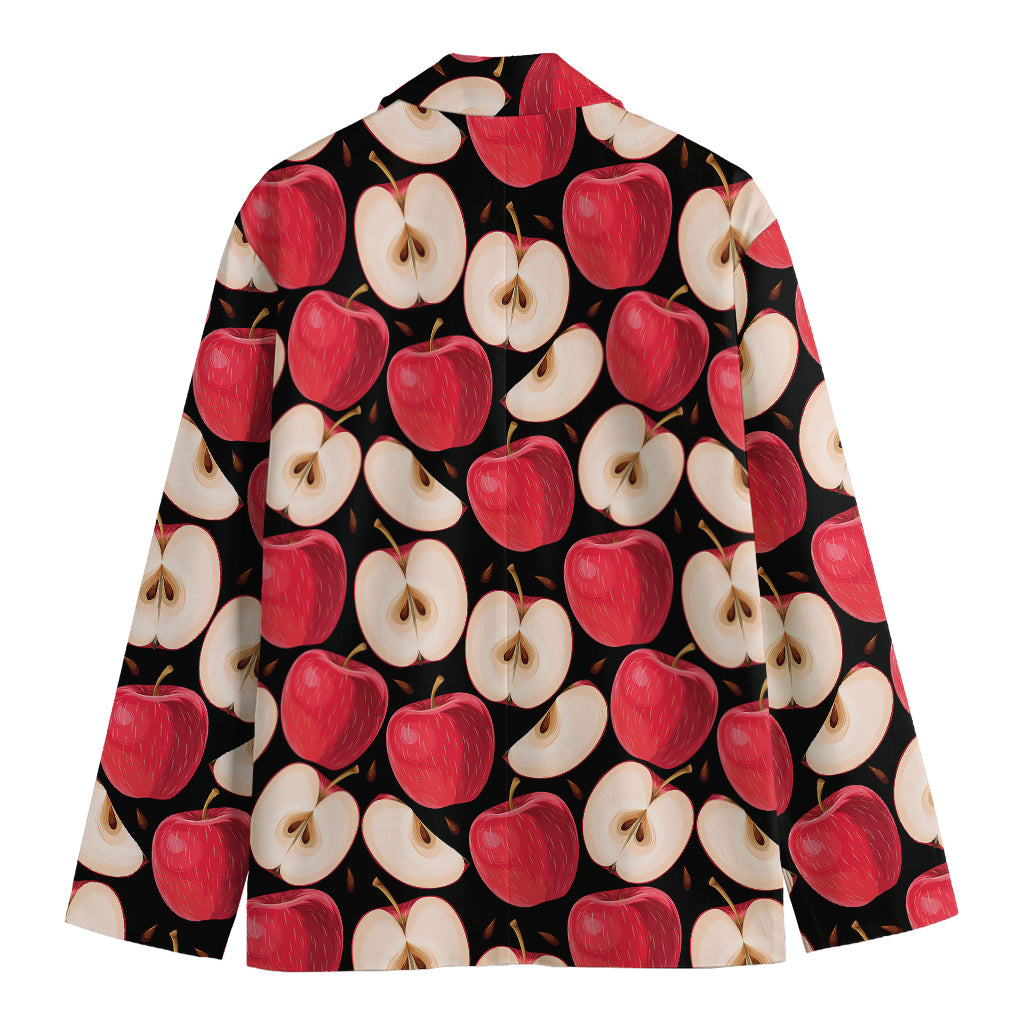 Apple Pattern Print Men's Cotton Blazer