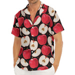 Apple Pattern Print Men's Deep V-Neck Shirt