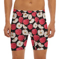 Apple Pattern Print Men's Long Boxer Briefs