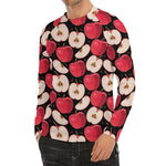 Apple Pattern Print Men's Long Sleeve Rash Guard