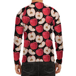 Apple Pattern Print Men's Long Sleeve Rash Guard