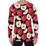 Apple Pattern Print Men's Long Sleeve T-Shirt