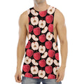 Apple Pattern Print Men's Muscle Tank Top