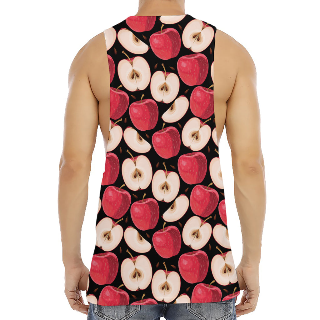 Apple Pattern Print Men's Muscle Tank Top