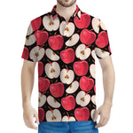 Apple Pattern Print Men's Polo Shirt