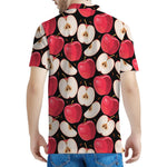 Apple Pattern Print Men's Polo Shirt