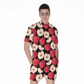 Apple Pattern Print Men's Romper