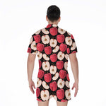 Apple Pattern Print Men's Rompers