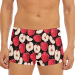 Apple Pattern Print Men's Short Boxer Briefs